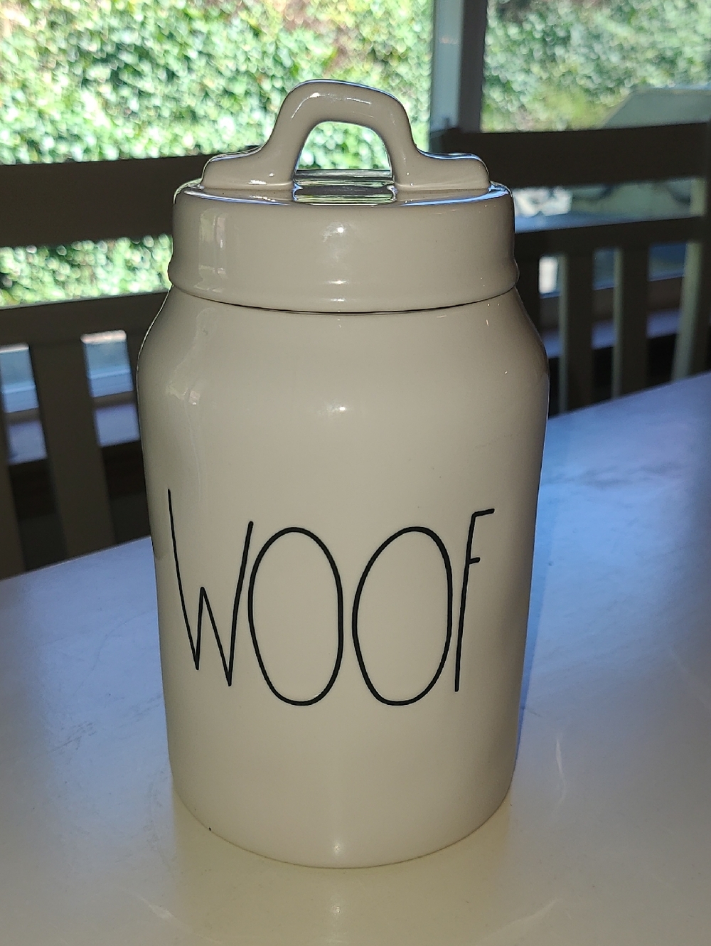 Rae Dunn Cream Ceramic Canister with Lid